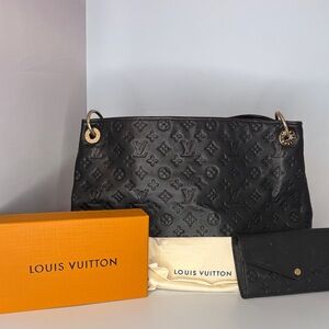 Louis Vuitton Black Monogram Shoulder Bag and wallet